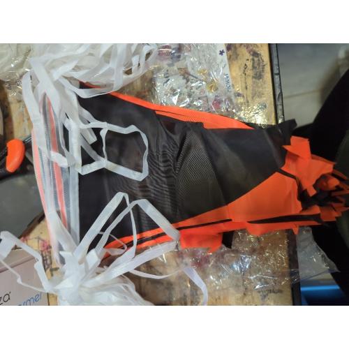 Tatuo 200 Feet Solid Pennant Banners Flags String Triangle Hanging DIY Bunting Flags Party Decorations for Grand Opening Party Banners for Kids Birthday, Shops (Black and Orange)