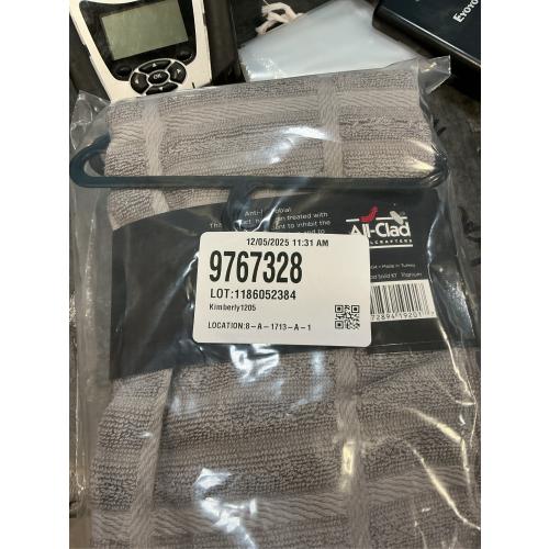 3- pack of All-Clad Solid Kitchen Towel: Highly Absorbent, Super Soft Long Lasting - 100% Cotton, 17x30 Tea Towel for Cleaning & Drying Dishes, Pans, Glassware, or Countertops, (1-Pack), Titanium Gray