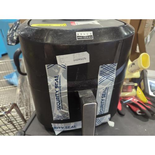 Bella PRO - 8-qt. Touchscreen Air Fryer with Divided Basket - Matte Black