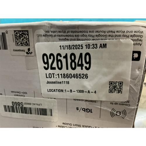 Wyze AX3000 Dual-Band Wi-Fi 6 Mesh Router System, Covers up to 1500 Sq. Ft, 50  Devices, Replaces Router and Extender, Supports Wired Backhaul, 2X 1 Gbps Ports - 1 Pack