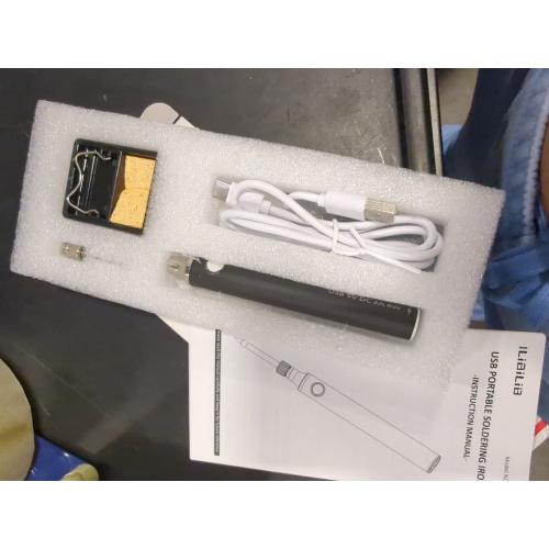 Cordless Soldering Iron Kit, ELMCONFIG 1100mAh USB Wireless Electric Soldering Gun Pen, Portable and Rechargeable for Home Appliance Repair, Electronic Components, DIY, Black