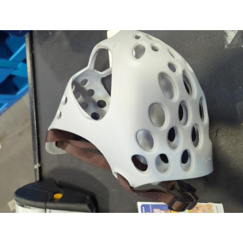 Grey Short Snout Dog Muzzle- Adjustable Soft Silicone Flat Faced Muzzle Bulldog Muzzle Breathable Dog Mask for Biting Chewing Training Licking and Grooming