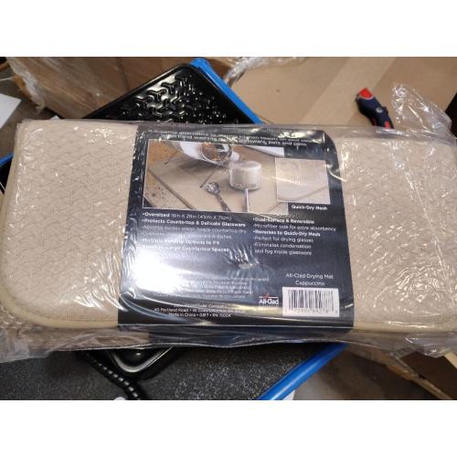 All-Clad Premium Reversible Dish Drying Mat for Kitchen: 16 x 28 Ultra-Absorbent, Long-Lasting, No Condensation, and Oversized for Large Pots and Pans - 3 Pack, Cappuccino