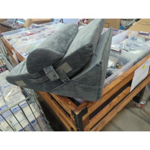 VEVOR Wedge Pillow for Sleeping, 4 Pcs Adjustable Orthopedic Bed Wedge Set, Support Arm Leg Neck Shoulder, Post Surgery Pillow for Back Pain, Acid Reflux, Snoring Relief, Sitting up in Bed, Dark Grey