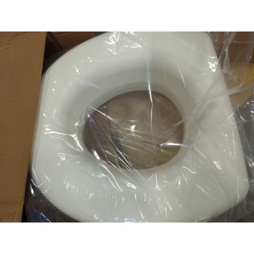 HealthSmart Raised Toilet Seat Riser That Fits Most Standard (Round) Toilet Bowls for Enhanced Comfort and Elevation with Slip Resistant Pads, 15x15x5