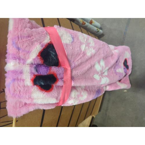 LILO And Stitch Plush Fleece Throw Valentines Faux Fur Rabbit Plaid