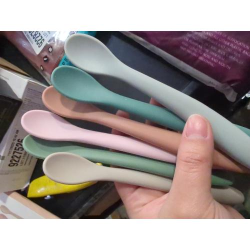 6-Piece Silicone Baby Feeding Spoons, First Stage Infant Spoons, Soft-Tip Easy on Gums I Baby Training Spoon | Infant Utensils Feeding Supplies, Dishwasher & Boil-proof