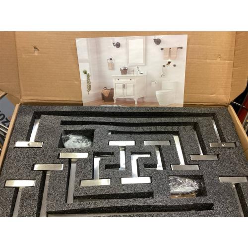 Square Bathroom Hardware Set, Bathroom Accessories Set10 Pieces Includs 16 inch Towel bar, Square Towel Ring, Toilet Paper Holder, Towel Hook (Brushed Nickel-10PCS-16Inch)