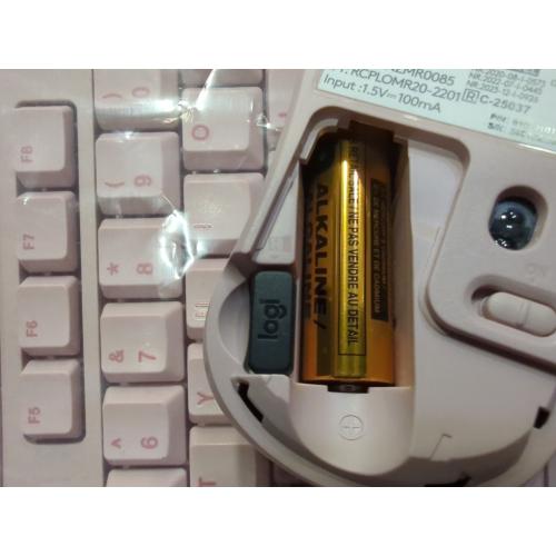 Logitech MK270 Wireless Keyboard and Mouse Combo for Windows, 2.4 GHz, 8 Multimedia Keys, PC, Laptop, Wireless Keyboard Compact Mouse Combo - Rose