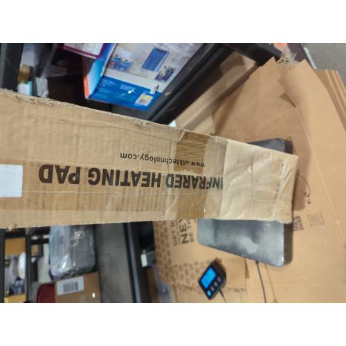 UTK Heating Pad,660nm Photon Light,Amethyst,Tourmaline and Jade Gemstone,Far Infrared Heat Pad,Adjustable Timer & Temperature(Pro21''x 39'')