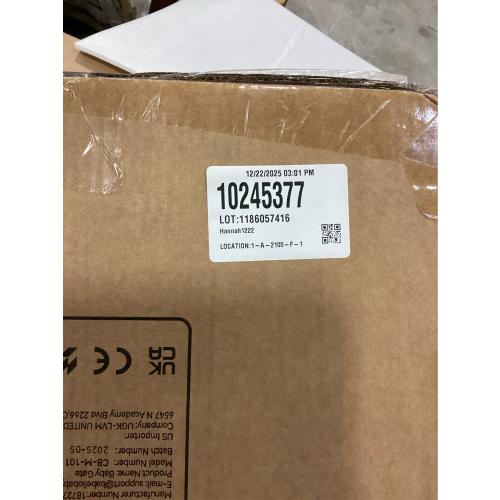 Babelio 29.7-46.5 No Bottom Bar Baby/Dog Gate for Stairs, House and Doorways, Auto Close Safety Pet Gates with Large Walk Thru Door, Hardware Mount, Black