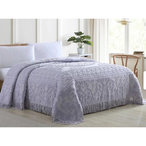 Beatrice Home Fashions Medallion Chenille Bedspread or Sham Lavender