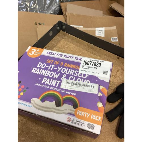 Rainbow Painting Set for Kids 9 Pcs - Bulk Stockings & Birthday Goodie Bag Stuffer - Kids Party Favors Toy Return Gifts - Pinata Stuffers - Classroom Treasure Box Carnival Prizes