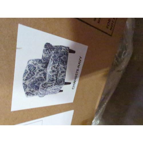 Keaney Armchair With Nailhead Trims Navy