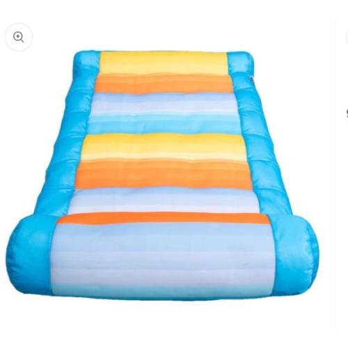 Big Joe Kona Hammock No Inflation Needed Pool Lounger with Headrest, Paintbrush Yellow Double Sided Mesh, Quick Draining Fabric,