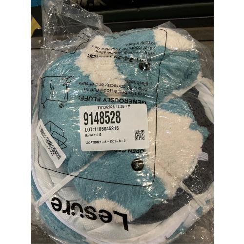 Lesure Cat Tunnel Bed for Indoor Cats - Cute Cat Donut Tunnel Toys for Small Large Cats with Washable Circle Cushion, Round Pet Peekaboo Cave Toy for Kitten/Puppy/Rabbit, Standard Cozy Clouds Blue