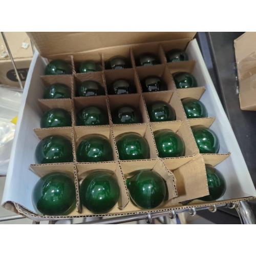 Set of 24 Color Green Novelty Lights Clear G50 Globe Hanging Outdoor String Light Replacement Bulbs E17 Intermediate Base 7 Watt