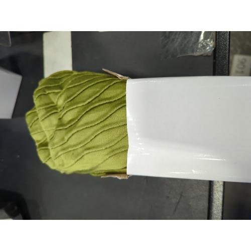 Moss Green 2 Pack DEZENE 20x20 Throw Pillow Cases: 2 Pack Original Striped Velvet Square Decorative Pillow Covers for Farmhouse Couch