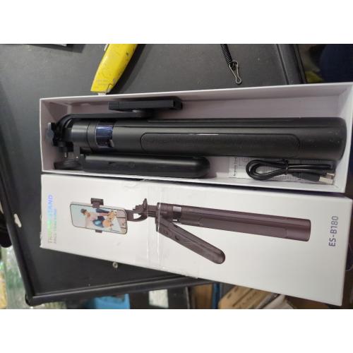 Selfie Stick Travel Tripod for Cell Phone with Remote Control and Phone Holder, Extendable Selfie Stick for iPhone, iPhone Tripod for Video Recording, 50 Inch, Black