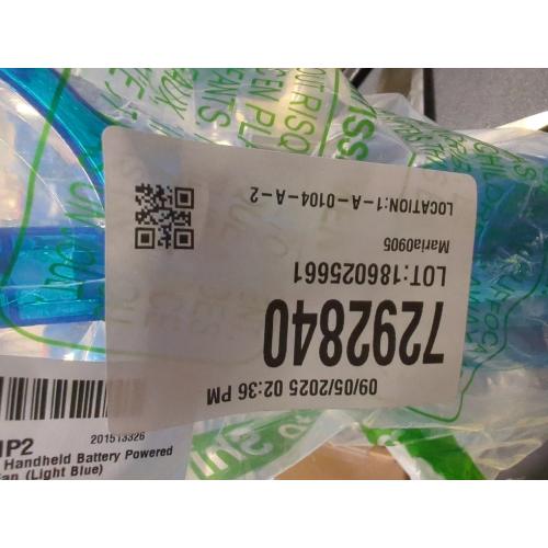 O2COOL Deluxe Handheld Battery Powered Water Misting Fan (Light Blue)