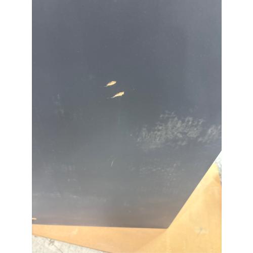 Farmhouse Accent Chest with Carved Door and 5-Drawers, Vintage Storage Cabinet Modern Dresser for Living Room, Entryway, Hallway, Multi-Drawer Organizer, Natural and Deep Blue. ( Damage see the pictures)