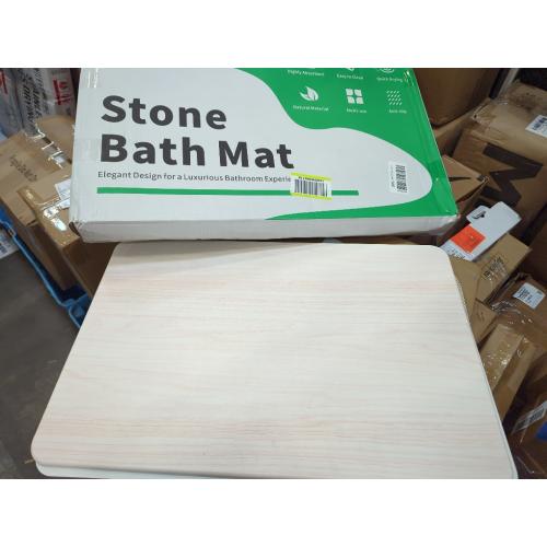 Stone Bath Mat for Bathroom – Quick Drying, Non-Slip Shower Mat – Super Absorbent Bath Stone Mat – Water Absorbing Bathmat, 23” x 15”, Swiss Coffee