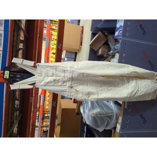 Size M ReachMe Womens Casual Adjustable Bib Overalls Classic Wide Leg Jumpsuits Vintage Barrel Overalls Baggy Pants with Pockets