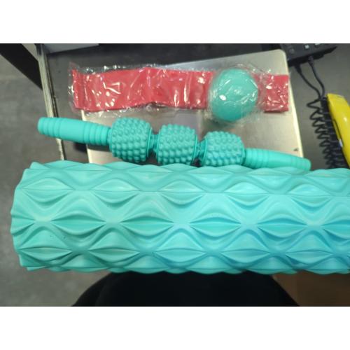 5 in 1 Foam Roller Set - Trigger Point Foam Back Roller, Muscle Roller Stick, Massage Ball, Stretching Band for Deep Muscle Massage Pilates Yoga,Fitness Exercise for Whole Body Release