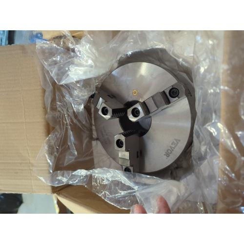 VEVOR 3-Jaw Lathe Chuck, 8'', Self-Centering Lathe Chuck, 0.16-8 in/4-200 mm Clamping Range with T-key Fixing Screws Hexagon Wrench, for Lathe 3D Printer Machining Center Milling Drilling Machine