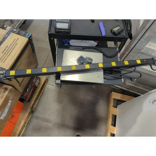 10 Outlet Long Power Strip Surge Protector, Heavy Duty Industrial Metal Power Strip 6 Feet, Wall Mountable, for Work Bench, Shop, Garage, Black (1000 Joules)