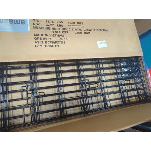 Size 24x36 Color Black Amazon Basics Foldable Octagonal Metal Exercise Dog Playpen - Indoor/Outdoor, Single Door, Medium (8 Panels, 24 x 36), Easy to assemble and store, 36 - Medium, Black