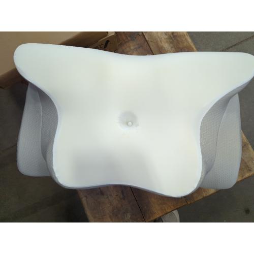Cervical Neck Pillow, Memory Foam Pillows for Neck and Shoulder Pain Relief, 2 Heights Ergonomic Pillow with Breathable Ice Silk Cover, Neck Support Pillow for Side Sleepers White