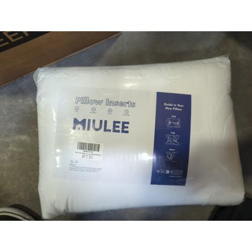 MIULEE 24x24 Throw Pillow Inserts,Set of 2 Decorative Pillow Inserts with Soft Cotton Cover,Fluffy and Cozy Indoor Square Sofa Couch Pillow Inserts White