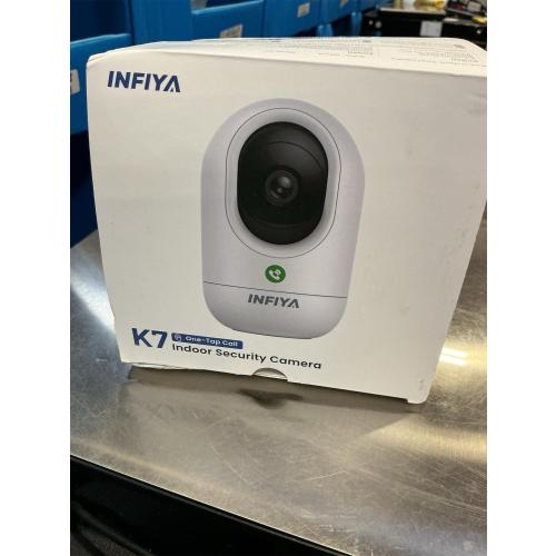 2K Baby Camera-WiFi Home Security Cameras Indoor via One-Tap Call with Elderly/Baby/Nanny, Motion Alert, Local/Optional Cloud Storage, Compatible with Alexa/Google Home, K7 1Pack (2.4GHz Only)