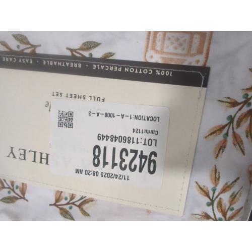 Laura Ashley Cotton Percale Full Sheet Set