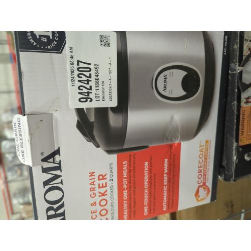 Aroma 8 Cup Rice Cooker - Stainless Steel ARC-904SB