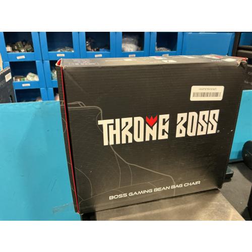 Throne Boss Gaming Bean Bag Chair for Kids with High Back – Floor Gaming Chair, Easy to Clean Oxford 420D Fabric, Large Side Pockets, Headphone Hanger – Cover ONLY Add 200 Liters Beans (Black)