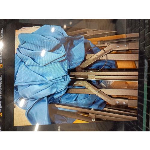 Tangkula 15 Ft Patio Double Sided Umbrella with Base, Outdoor Extra Large Market Umbrella with Crank Handle, Outdoor Twin Table Umbrella Base Included, Umbrella with Crank and Base (Color : Blue)