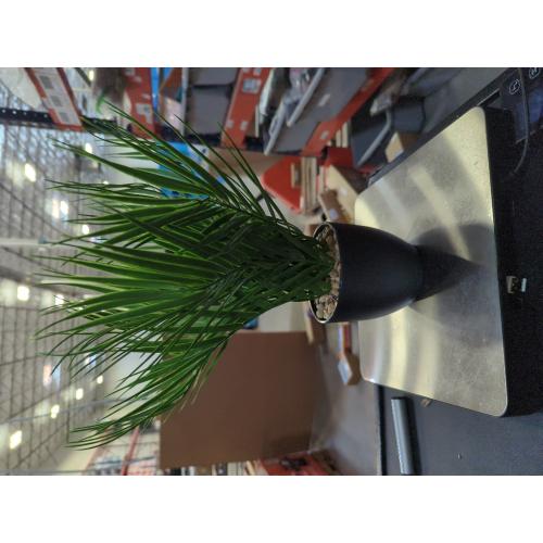 Briful Fake Plant 15’’ Artificial Palm Plant in Matte Black Pot Realistic Faux Tropical Palm Tree Houseplant for Home Indoor Living Room Tabletop Bedroom Decorations