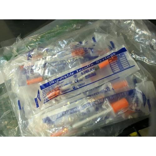 Insulin Syringe with Needle, 30G 5/16(8mm) 1ml Inch, Individually Packed 18 Pack