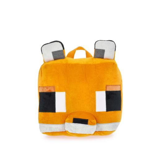 Minecraft Boys Fox Plush Backpack, 12.5 Orange