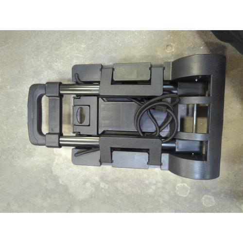 Foldable Plastic Folding Cart Lightweight Folding Shopping Trolley Mini Luggage Hand Truck for Travel Shopping Moving Office Use (2-Wheels)