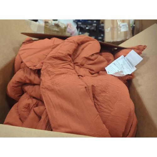 Size Super king Color burnt orange CozyLux  Comforter Set Burnt Orange - Bed in a Bag Size Luxury Soft Bed Set for All Seasons, Bedding Set with Down Alternative Comforter, Sheets, Pillowcases & Shams, Terracotta
