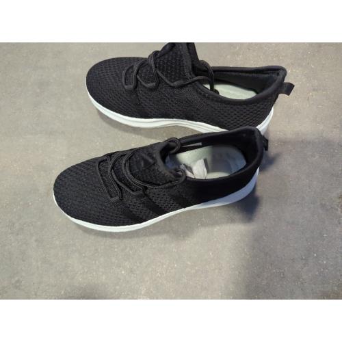 SIMANLAN Little Girls Lightweight Sneakers Kids Walking Shoes Breathable Lace-up Running Tennis Athletic Golf Shoes for Toddler Black 1 Little Kid