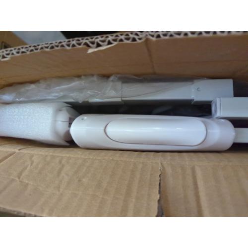 Baby Gate with Door 29.13-33.86 Pressure Mounted,Child Dog Pet Safety Gates with Walk Through Door for Doorways Stairs No Drilling in Door,White