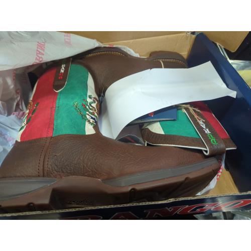 Size 12 Durango Men's 12 Steel Toe Mexico Flag Western Boots