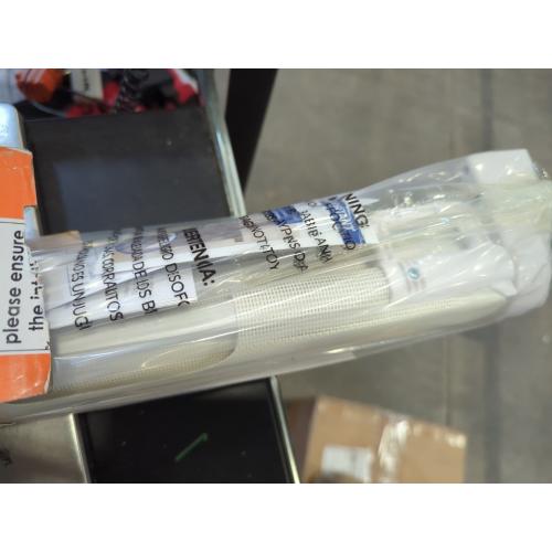 Retractable Baby Gate for Doorways and Stairs, Mesh Safety Gate for Pet, Indoor & Outdoor Use, One-Hand Operation, Easy Installation, 33.6 Tall, Expands to 55 Wide（White,33.6x55