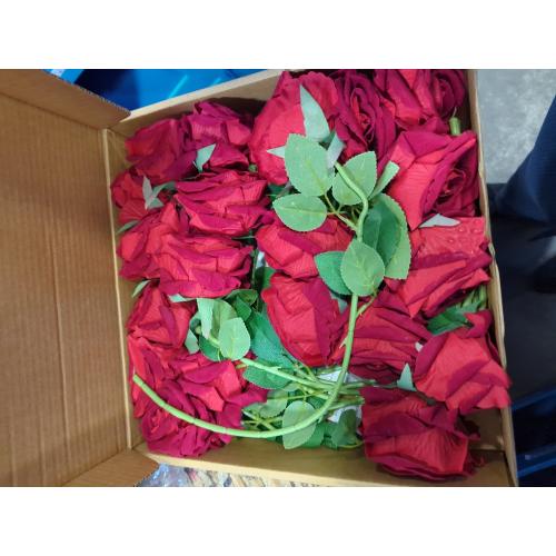 Alecono Red Roses 20Pcs - 4in Real Touch Artificial Roses, Velvet Soft Fake Flowers with Long Stems for Mother’s Day, Wedding Centerpieces, DIY Home Decor