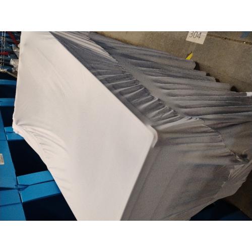 1 pcs White Spandex Table Clothes for 6 Foot Rectangle Tables, Wrinkle Free Fitted Table Cover 6ft Stretch Tablecloths Desk Skirt for Parties Weddings Birthday Banquet Baby Shower