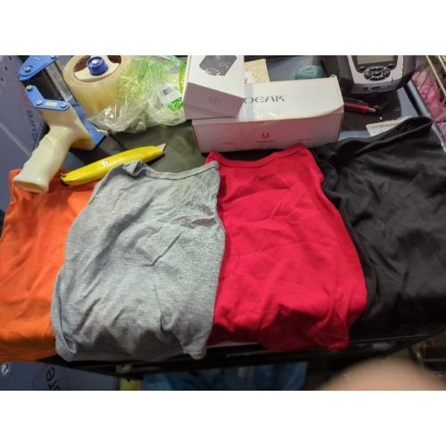 4 Pcs Cat Shirts Solid Color Dog Clothes Summer Sleeveless Pet T Shirts for Small Pet Dogs Cat (Black,Grey,Red,Orange, Medium)